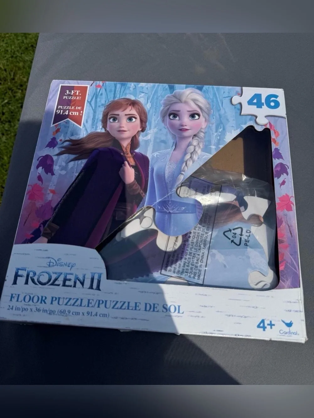 Disney Frozen II Anna & Elsa Floor Puzzle - Purple, Blue